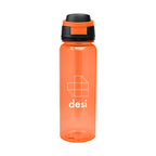 Pop Sip Bottle in Recycled PET, 32 oz - Orange - Silk Screen