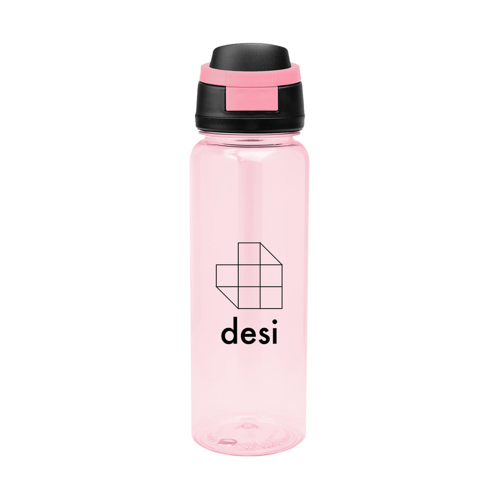 Pop Sip Bottle in Recycled PET, 32 oz - Pink - Silk Screen