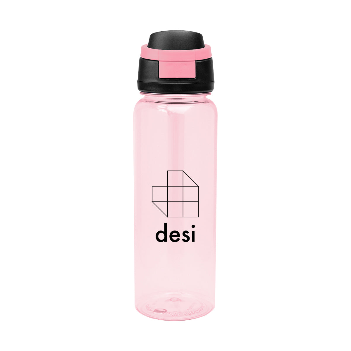 Pop Sip Bottle in Recycled PET, 32 oz - Pink - Silk Screen