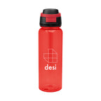 Pop Sip Bottle in Recycled PET, 32 oz - Red - Silk Screen