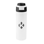 Pop Sip Recycled Stainless Steel Bottle, 24 oz - White - Silk Screen