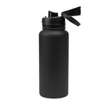 Pop Sip Recycled Stainless Steel Bottle, 32 oz - Black - Open