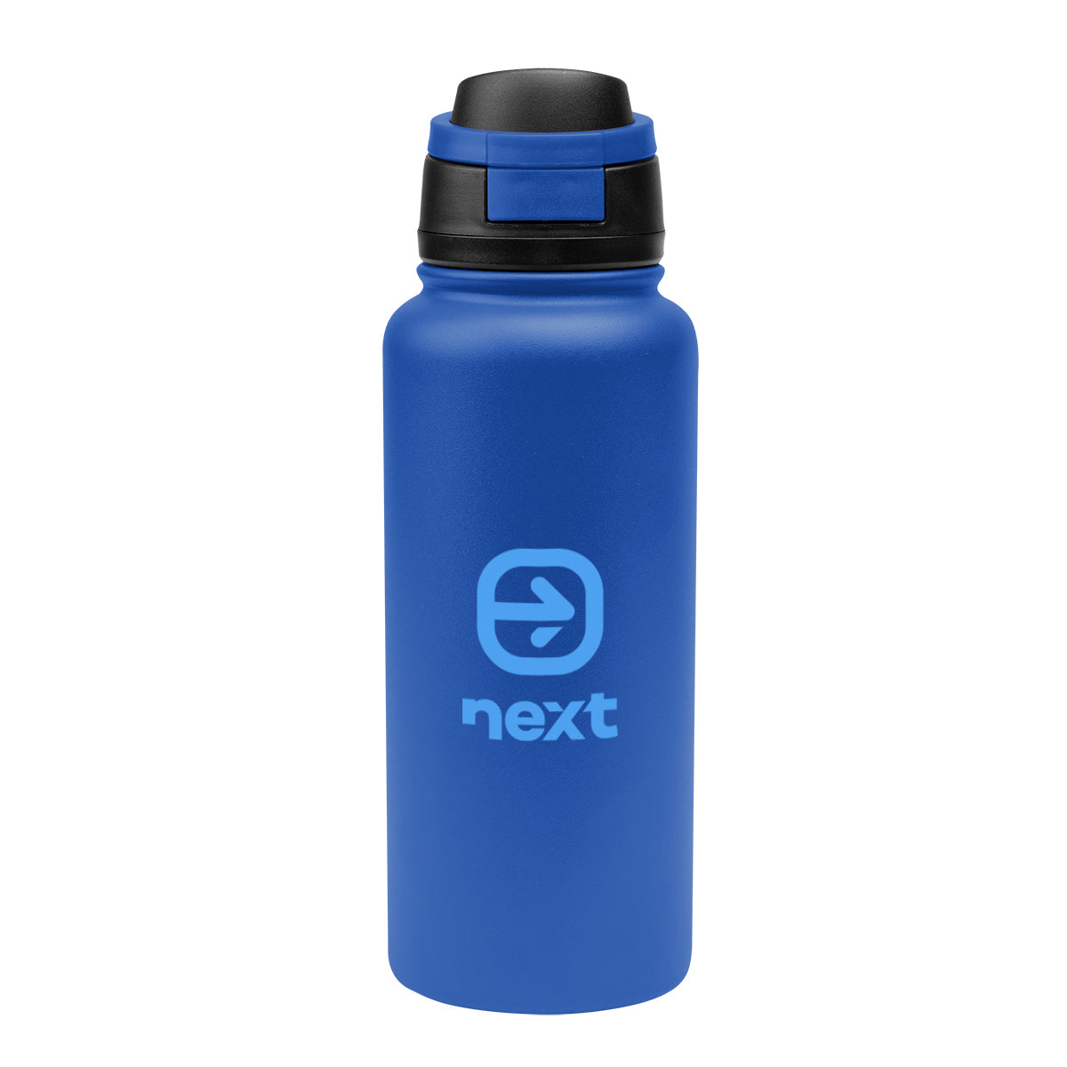 Pop Sip Recycled Stainless Steel Bottle, 32 oz - Blue - Silk Screen
