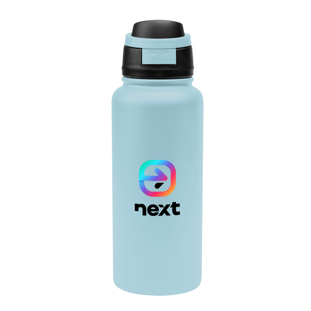 Pop Sip Recycled Stainless Steel Bottle, 32 oz - Light Blue - Colorbrite