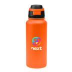 Pop Sip Recycled Stainless Steel Bottle, 32 oz - Orange - Colorbrite
