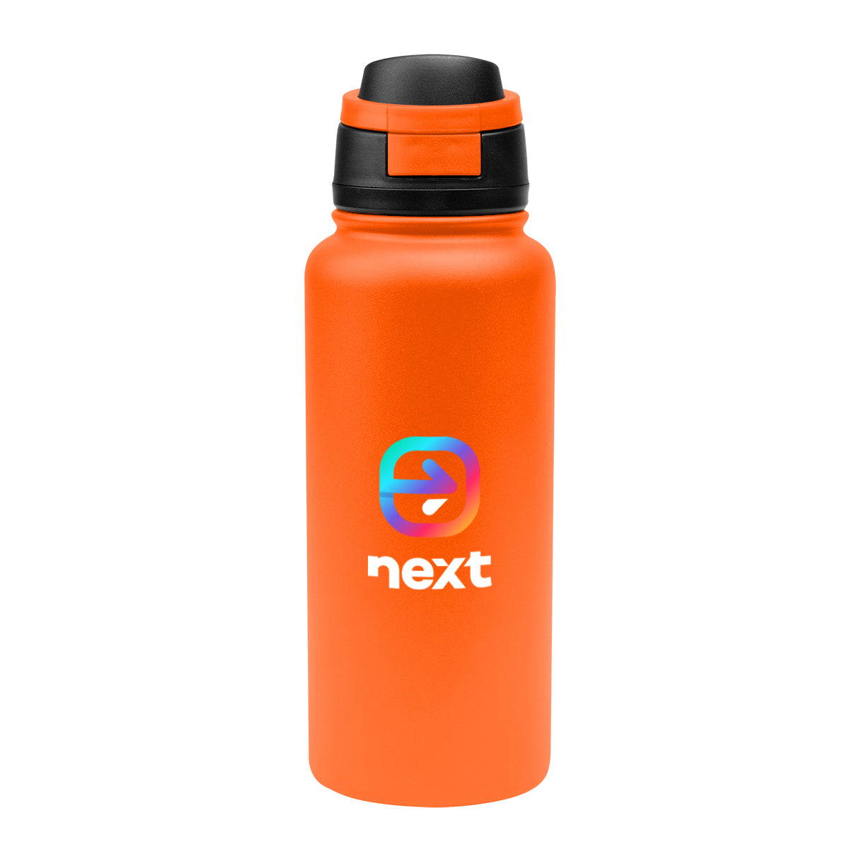 Pop Sip Recycled Stainless Steel Bottle, 32 oz - Orange - Colorbrite