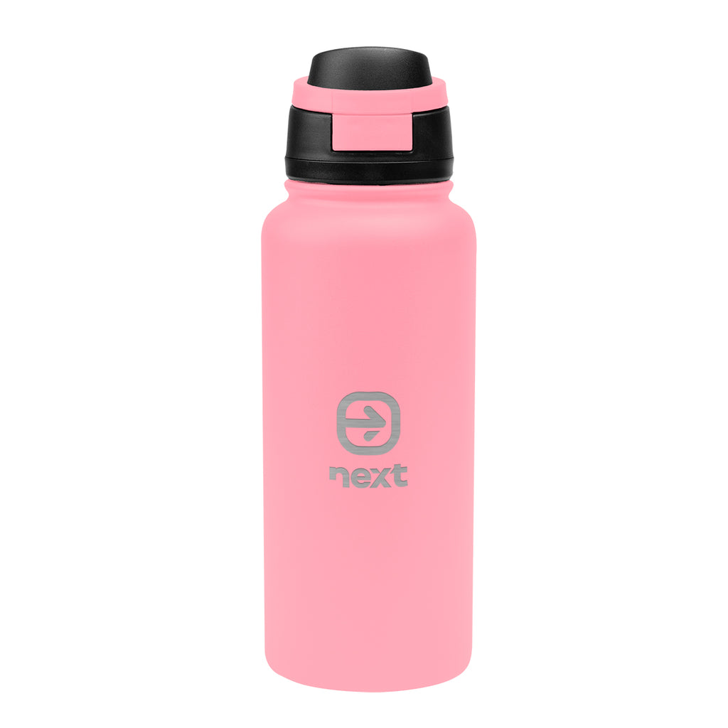 Pop Sip Recycled Stainless Steel Bottle, 32 oz - Pink - Laser Engraving
