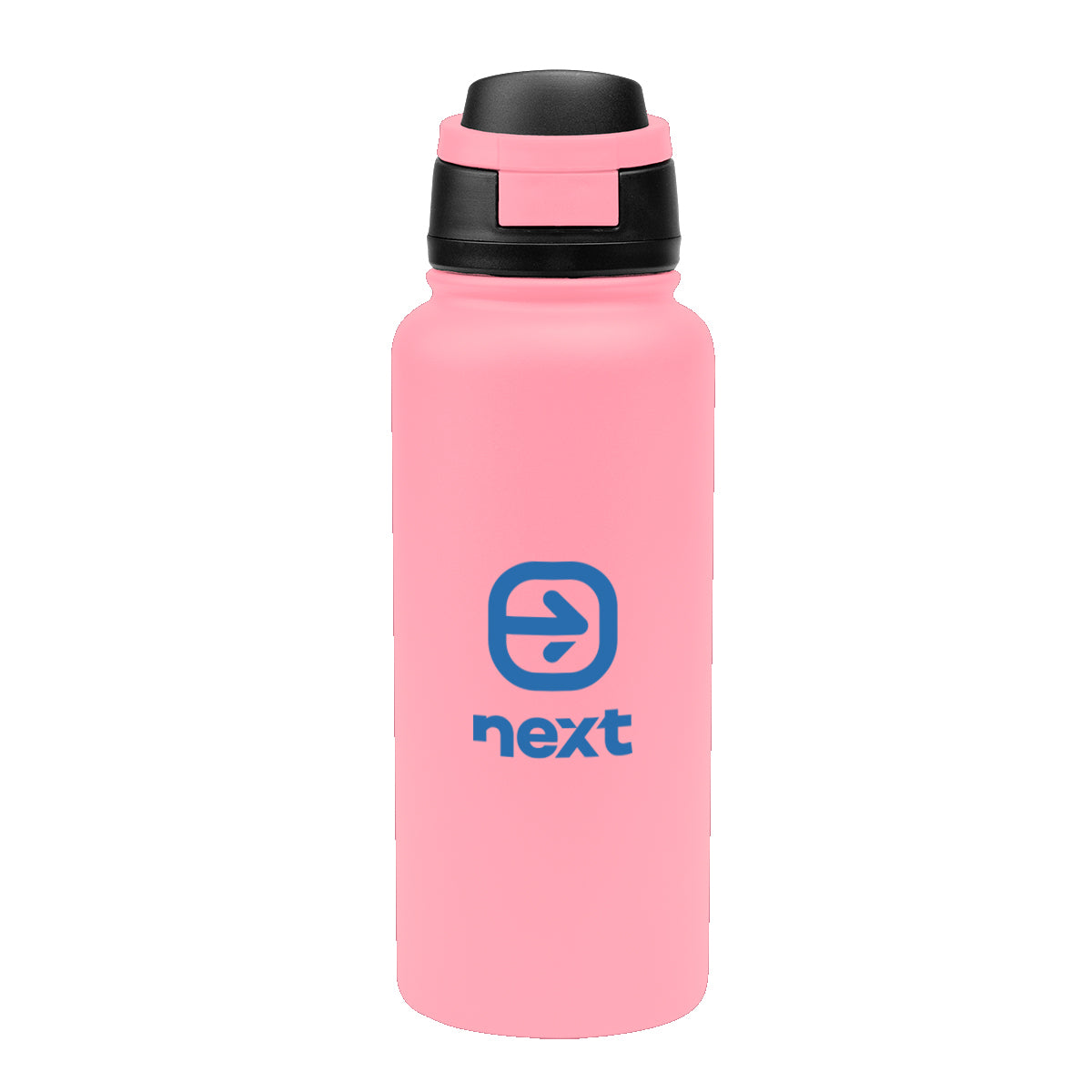 Pop Sip Recycled Stainless Steel Bottle, 32 oz - Pink - Silk Screen