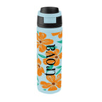 Pop Sip Recycled Stainless Steel Bottle in Full Color, 24 oz - Light Blue - Megabrite