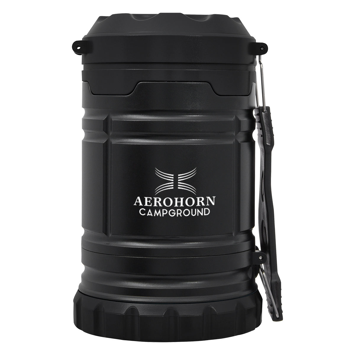 Pop-Up COB Lantern with Carry Handle - Black with Black - Pad Print