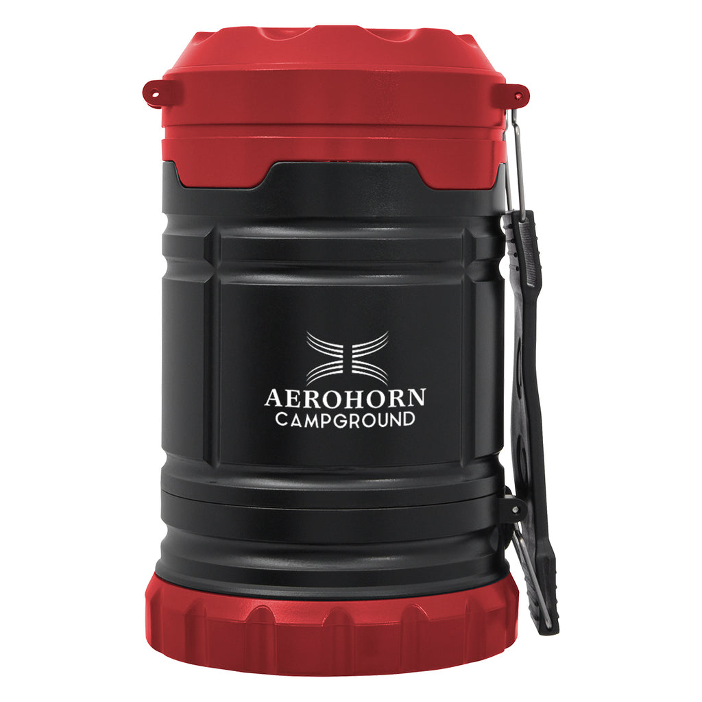 Pop-Up COB Lantern with Carry Handle - Red - Pad Print