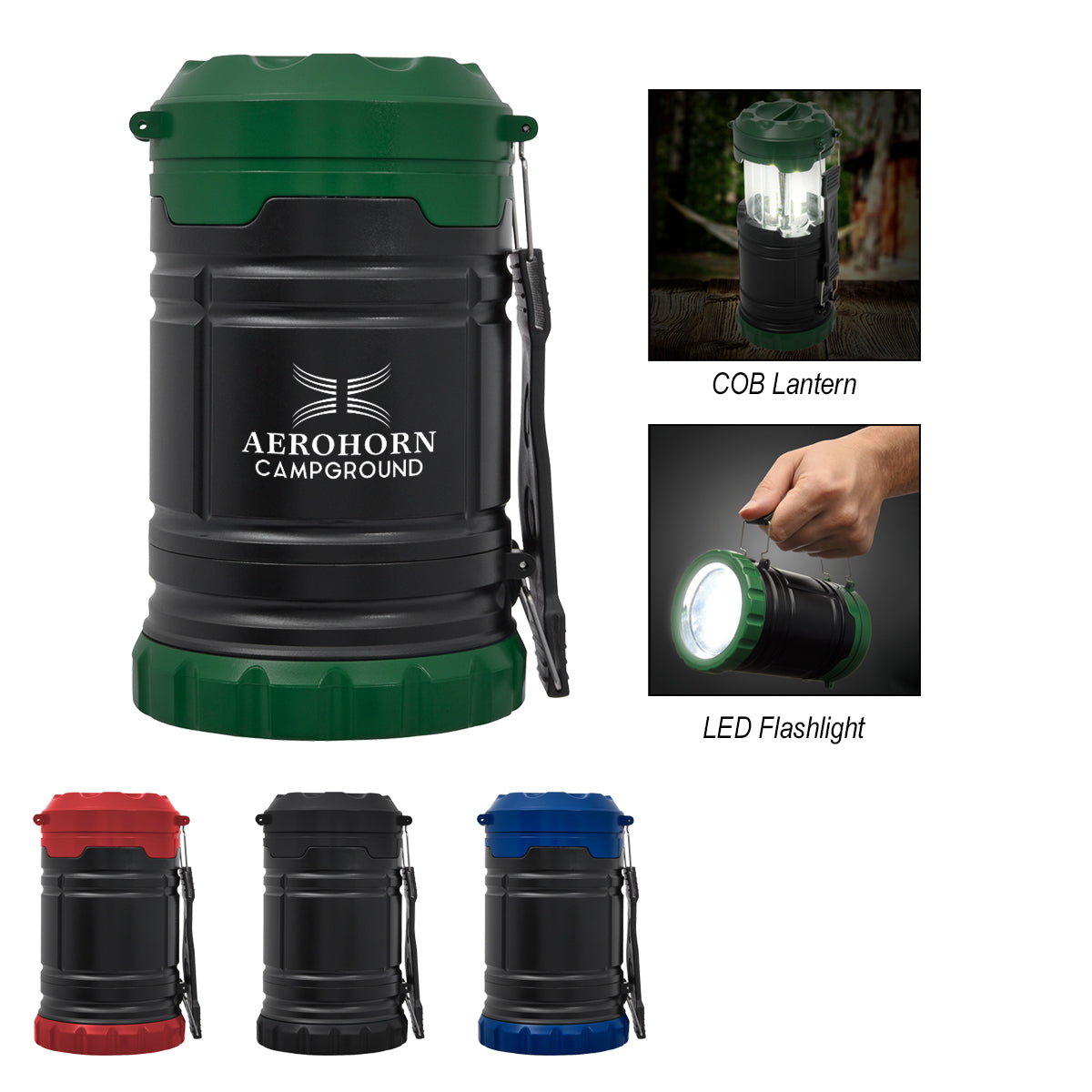 Pop-Up COB Lantern with Carry Handle