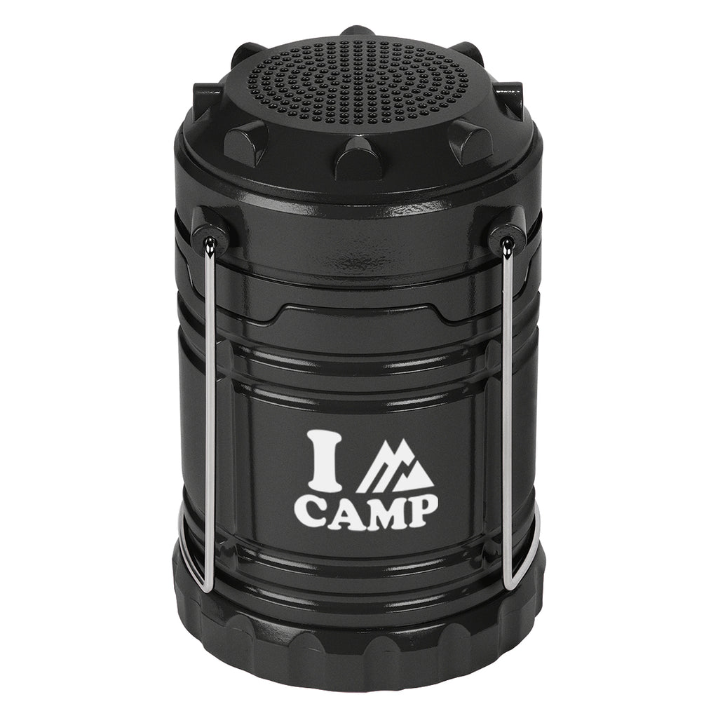 Pop-Up COB Lantern with Speaker - Black - Pad Print