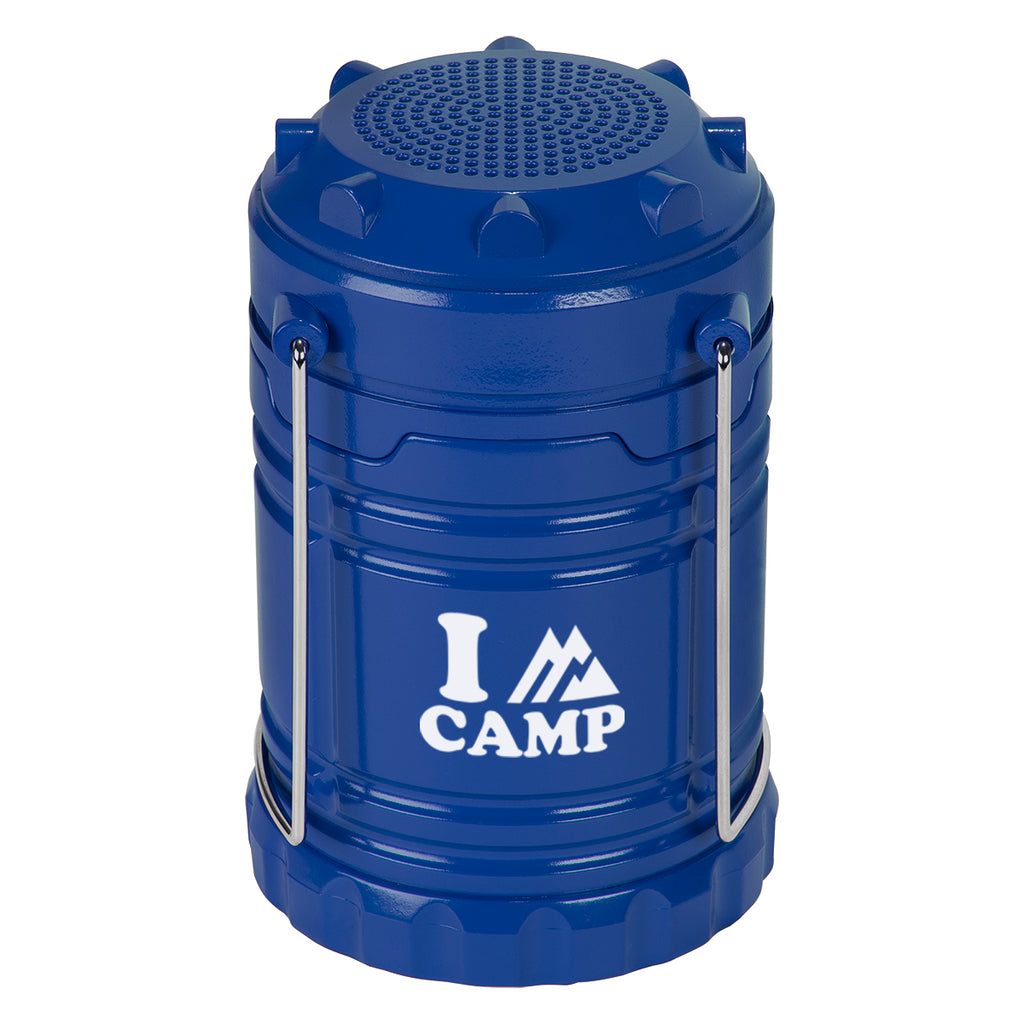 Pop-Up COB Lantern with Speaker - Royal Blue - Pad Print