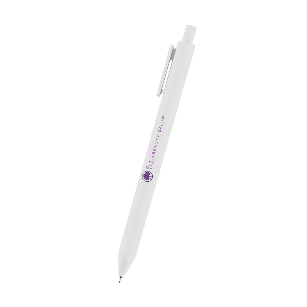 Poppy Semi-Gel Pen in Recycled ABS Full Color - White - Full Color