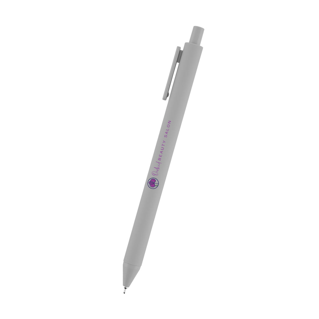 Poppy Semi-Gel Pen in Recycled ABS - Gray - Full Color