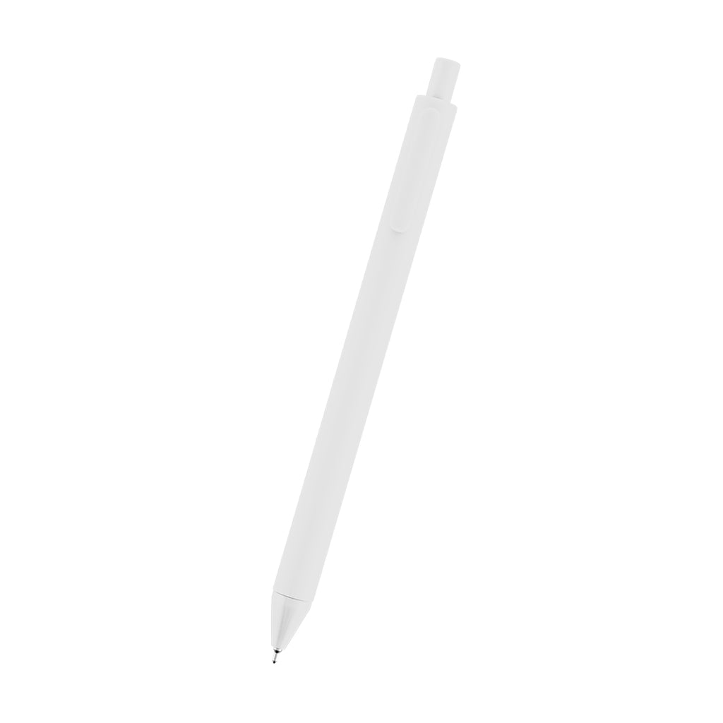 Poppy Semi-Gel Pen in Recycled ABS - White - Front