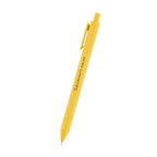 Poppy Semi-Gel Pen in Recycled ABS - Yellow - Silk Screen