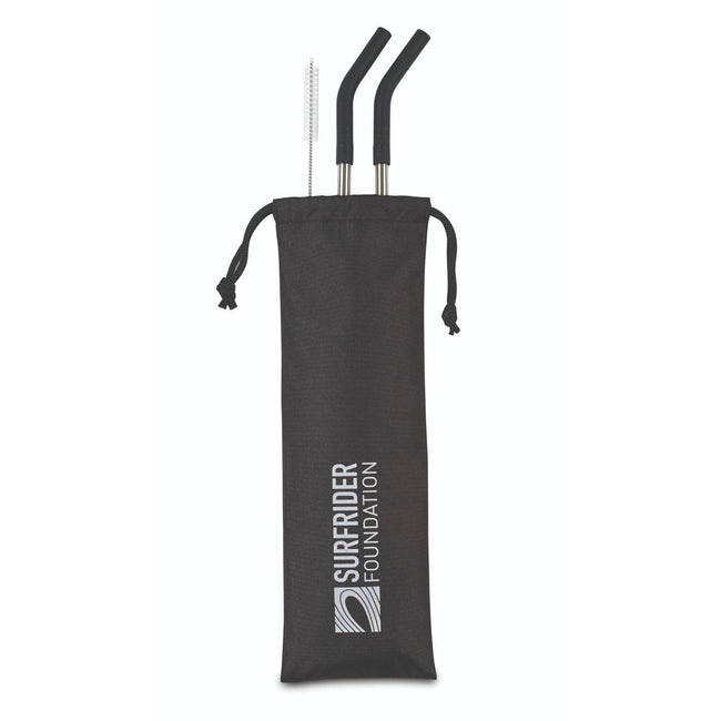 Poppy Stainless Steel Straws with Silicone Tips, Set of 2 Transfer