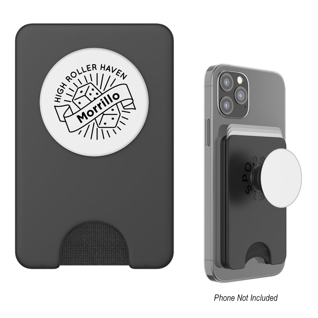 PopSockets PopWallet Plus for Magnetic Charging - White - Digital