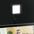Portable Video Light for Laptops and Tablets - Black - Light On Model