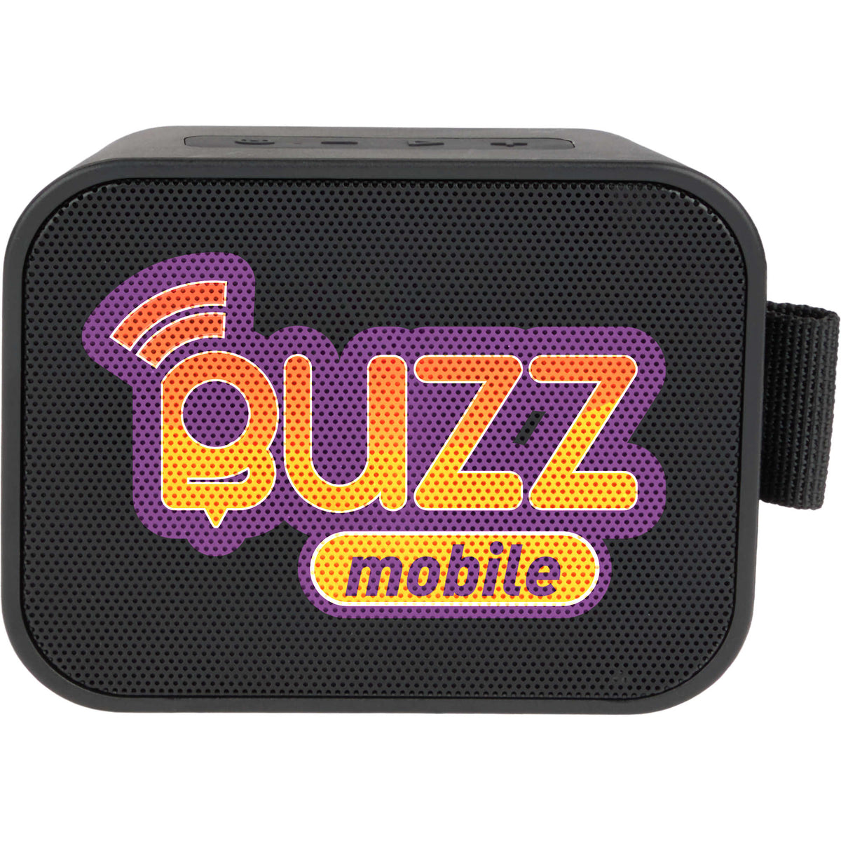 PortaBoom Water-Resistant Speaker, 3W Full Color - Black - Front