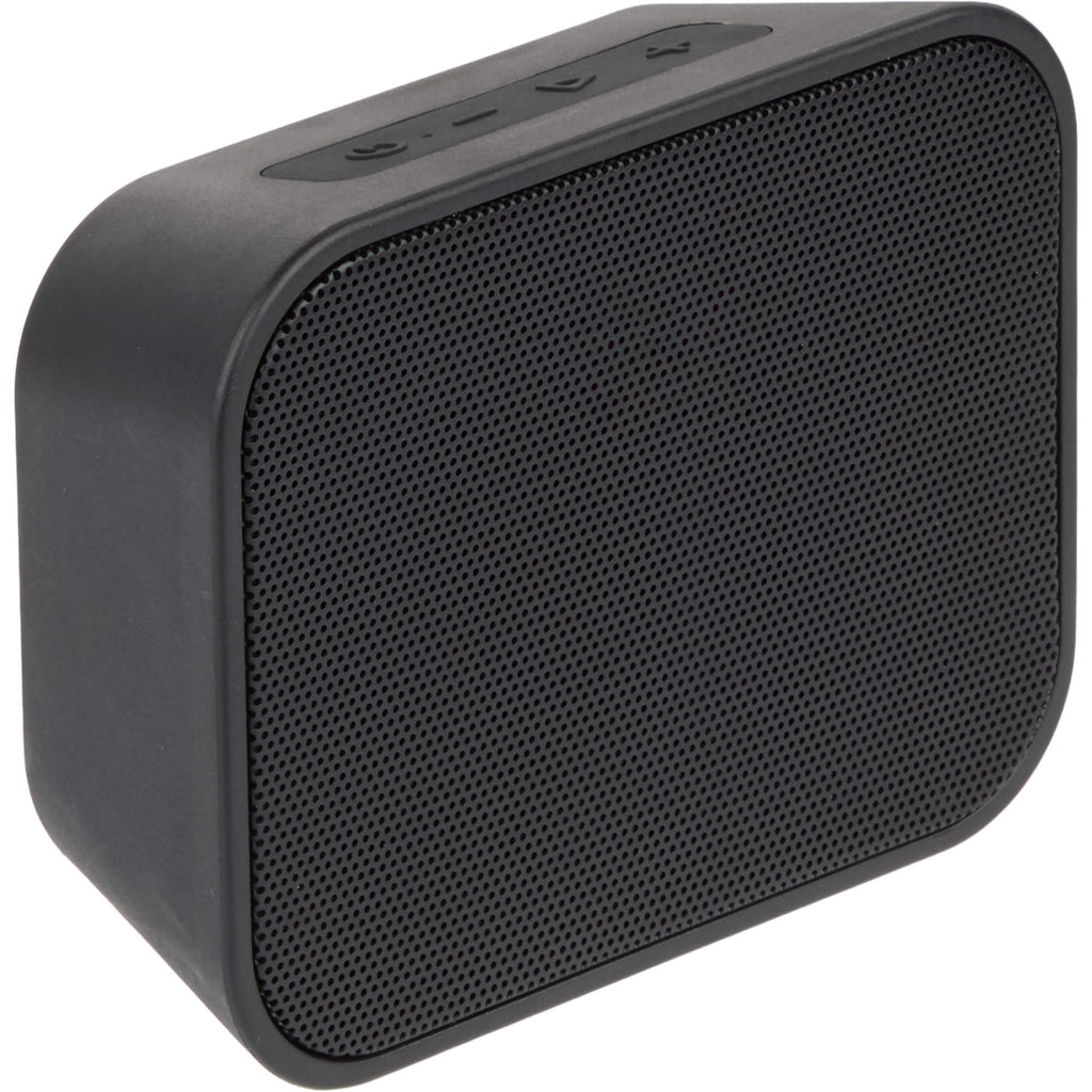 PortaBoom Water-Resistant Speaker, 3W Full Color - Black - Right Angle