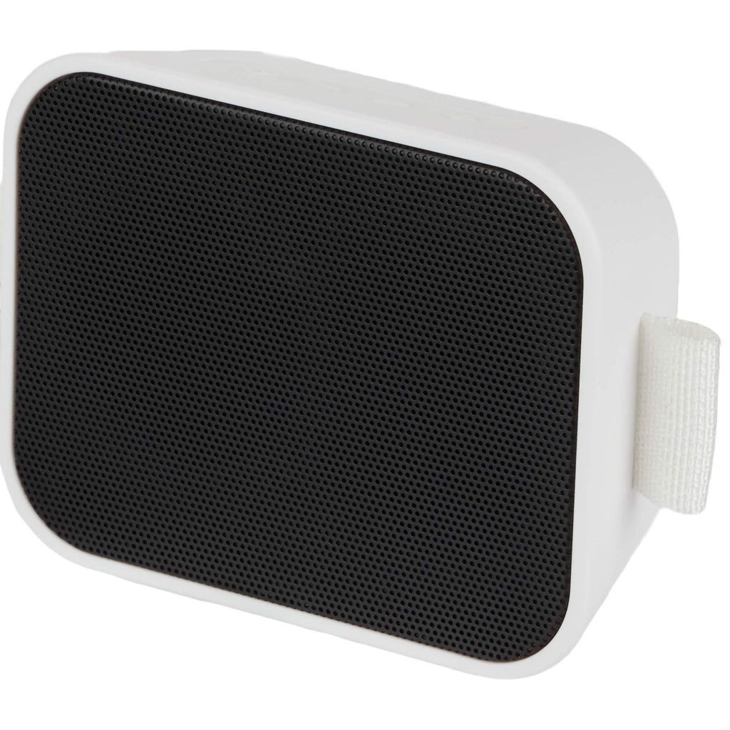 PortaBoom Water-Resistant Speaker, 3W Full Color - White - Left Angle