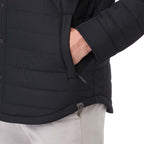 Porter Insulated Shirt Jacket for Men Embroidery - Black - Left Angle On Model 2