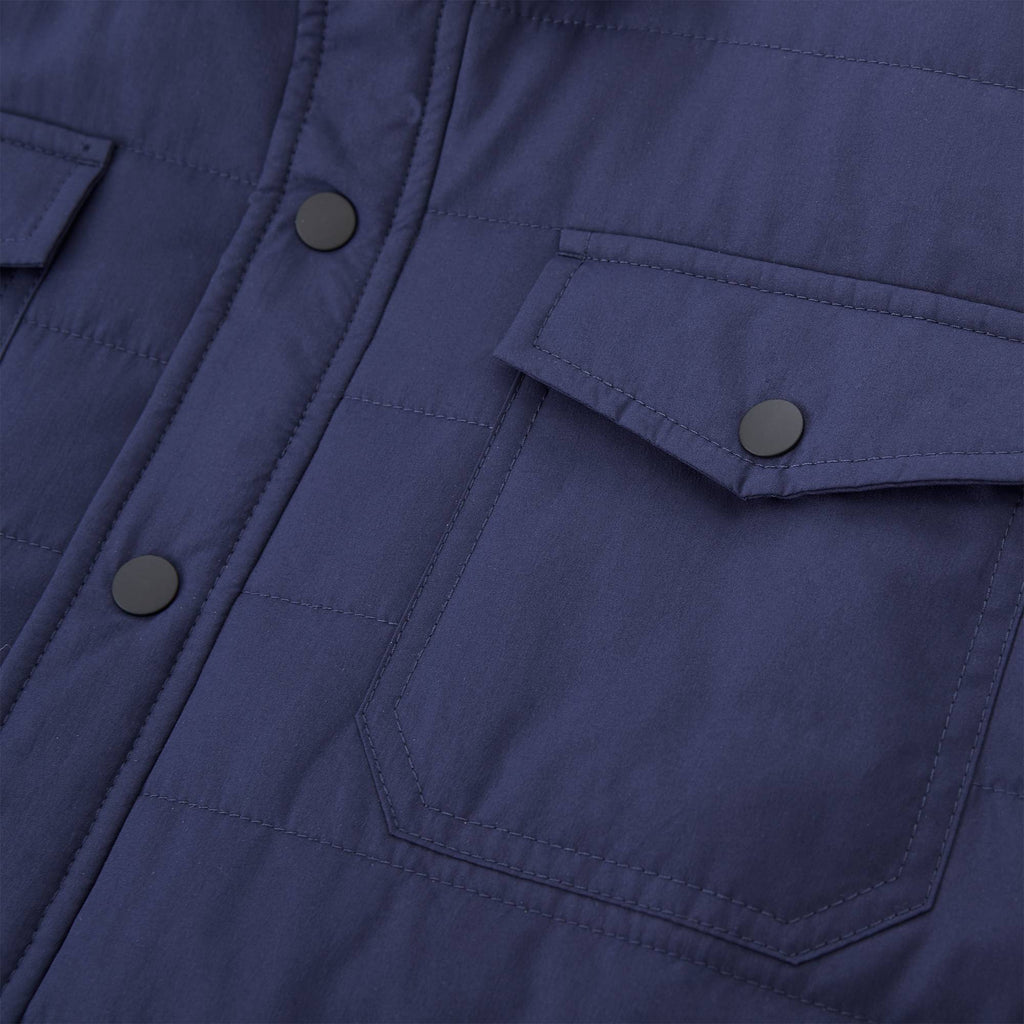 Porter Insulated Shirt Jacket for Men Embroidery - Vintage Navy - Detail