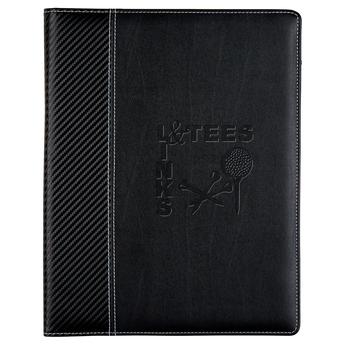 Portfolio with a Carbon Fiber Look Debossing - Black - Debossing