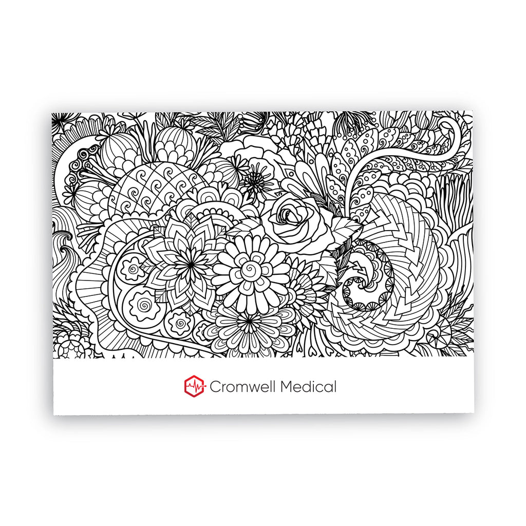 Post-it Printed Coloring Pad, 25 Sheets - White - Full Color