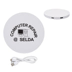 Power Balance Wireless Charging Pad and USB Hub Full Color - White - Pad Print