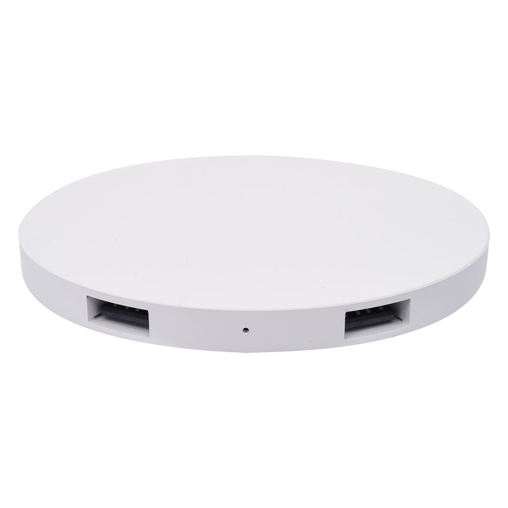 Power Balance Wireless Charging Pad and USB Hub Full Color - White - PortFront