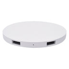 Power Balance Wireless Charging Pad and USB Hub Full Color - White - PortFront