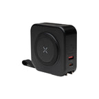 Power Bank and Charger with International Adapters - Black with Black - Angle2