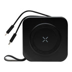 Power Bank and Charger with International Adapters - Black with Black - Cords