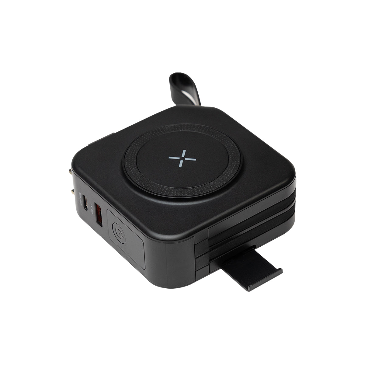 Power Bank and Charger with International Adapters - Black with Black - PhoneHolder