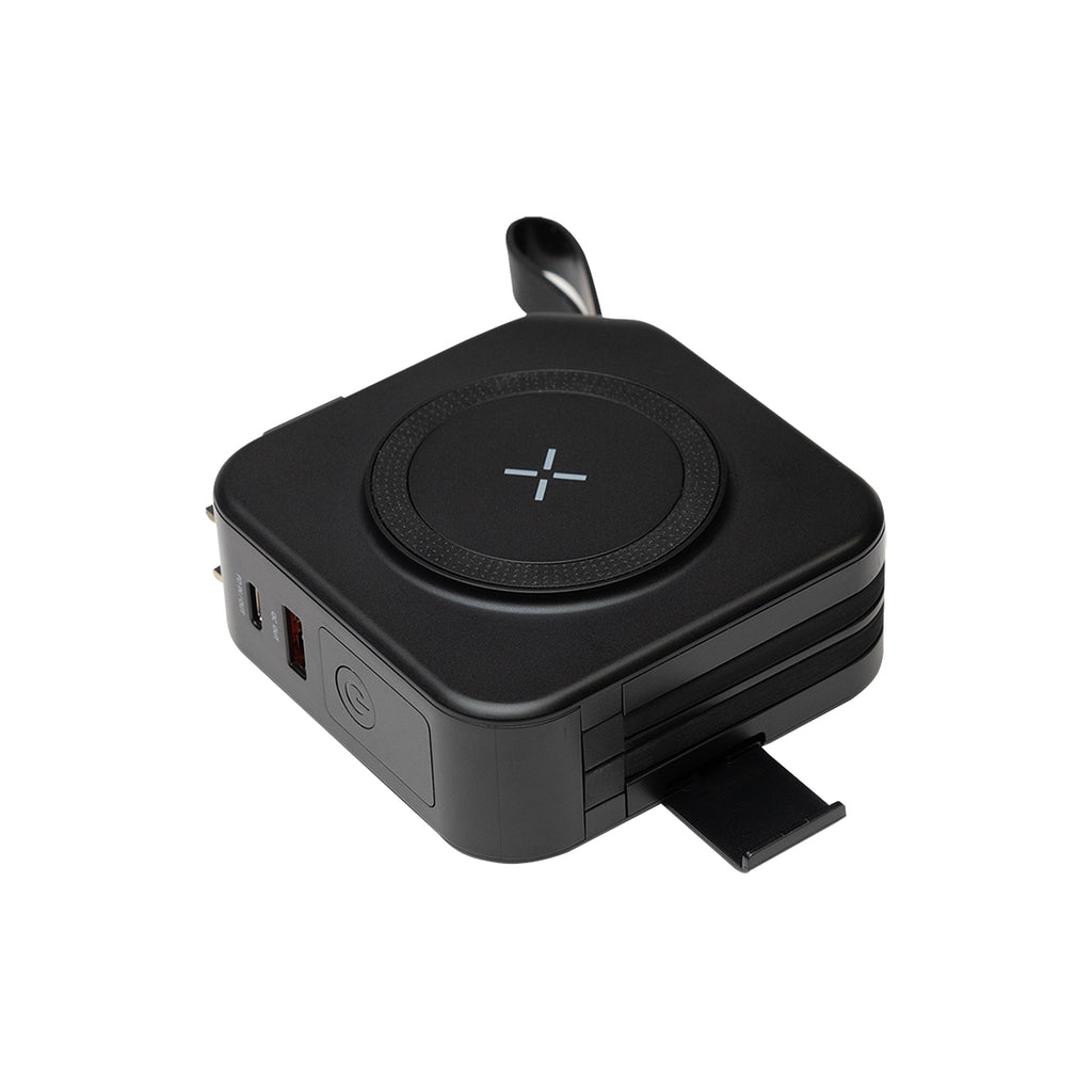 Power Bank and Charger with International Adapters - Black with Black - PhoneHolder