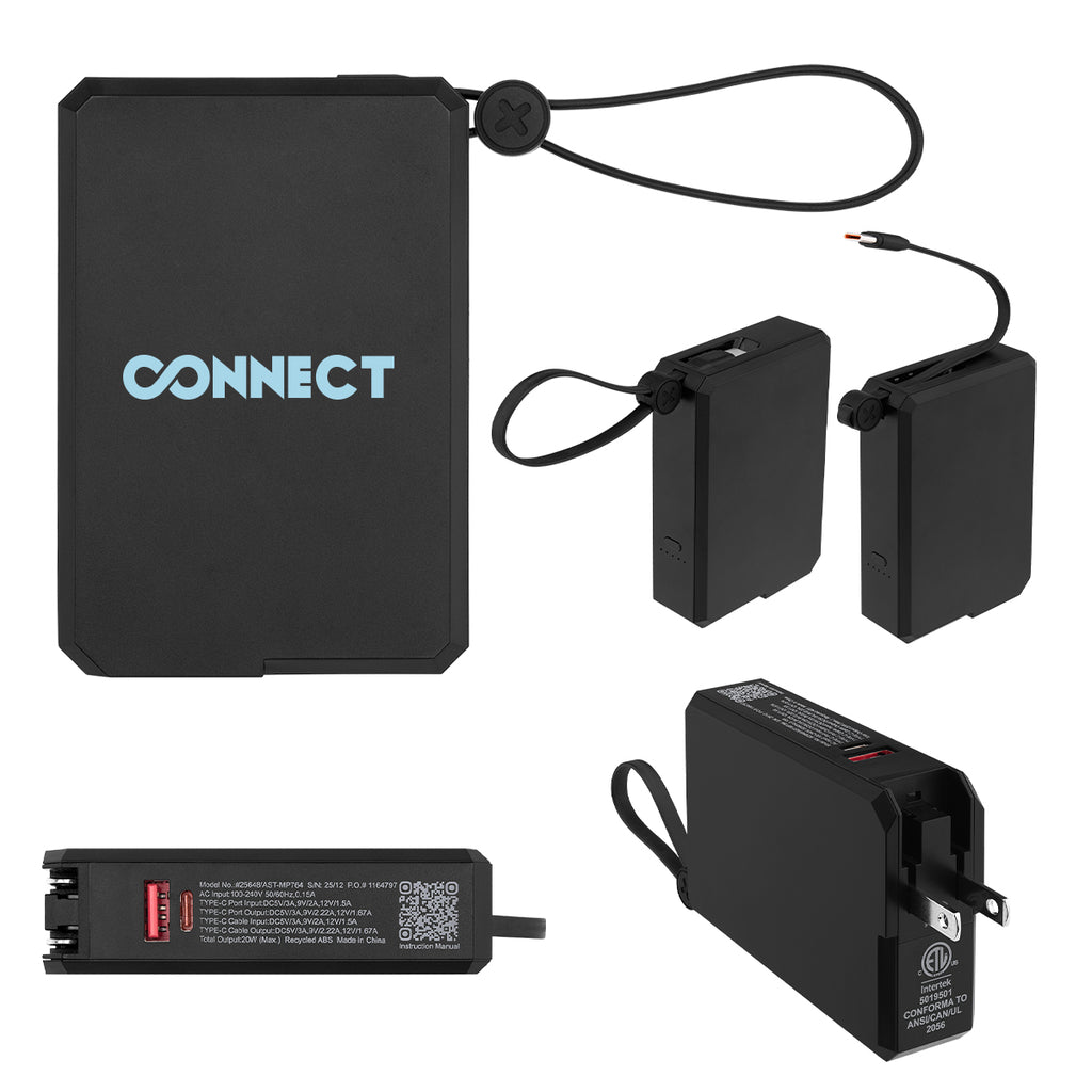 Power Bank with A/C and Type-C, 10,000 mAh - Silk Screen