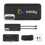 Power Bank with Built-In Cables in Recycled ABS, 20,000 mAh - Full Color