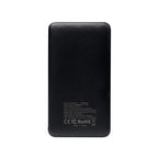 Power Bank with Integrated Cables, 10,000 mAh - Black - Back