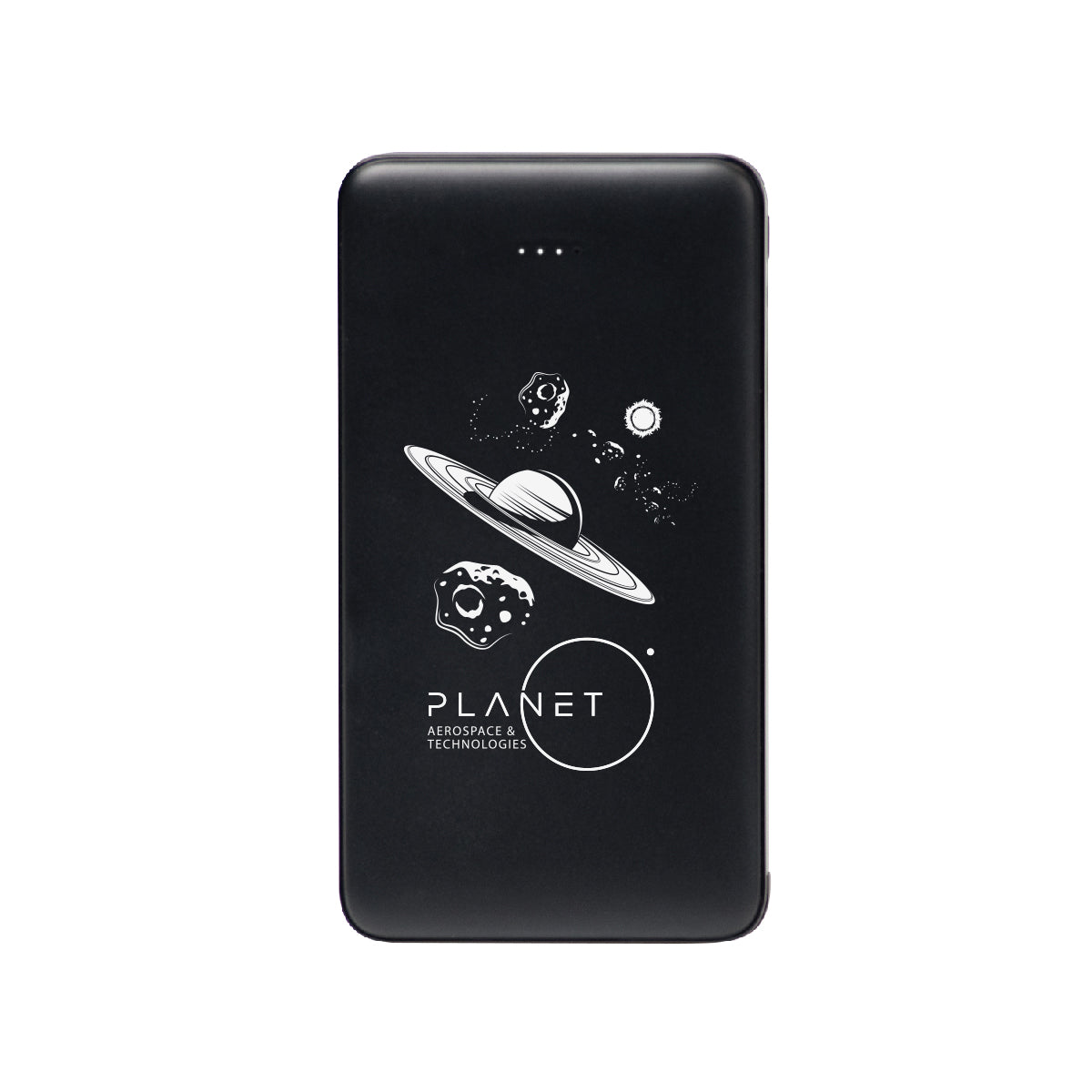 Power Bank with Integrated Cables, 10,000 mAh - Black - Silk Screen