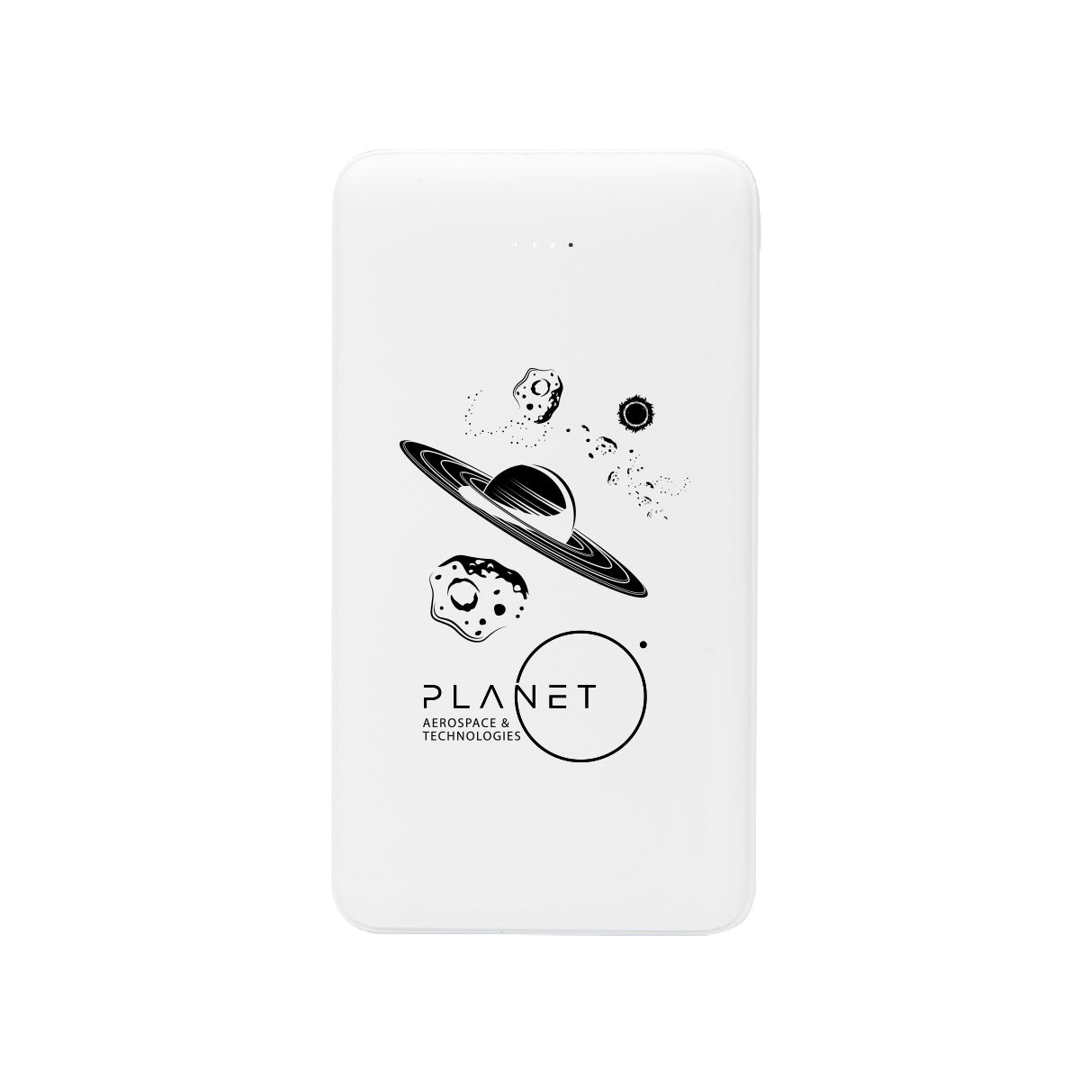 Power Bank with Integrated Cables, 10,000 mAh - White - Silk Screen