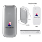 Power Bank with Retractable Type-C Cable, 10,000 mAh