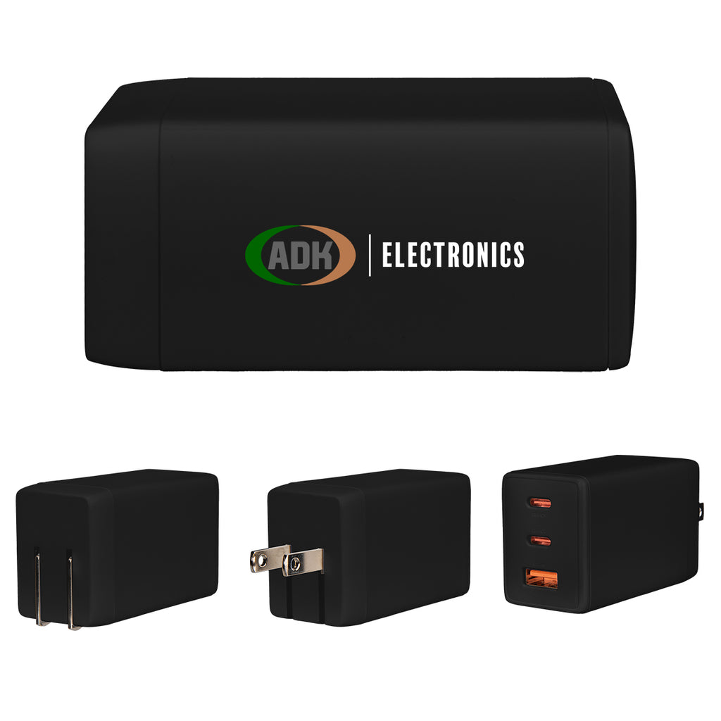 Power Cube Wall Adapter, 65W - Black - Full Color