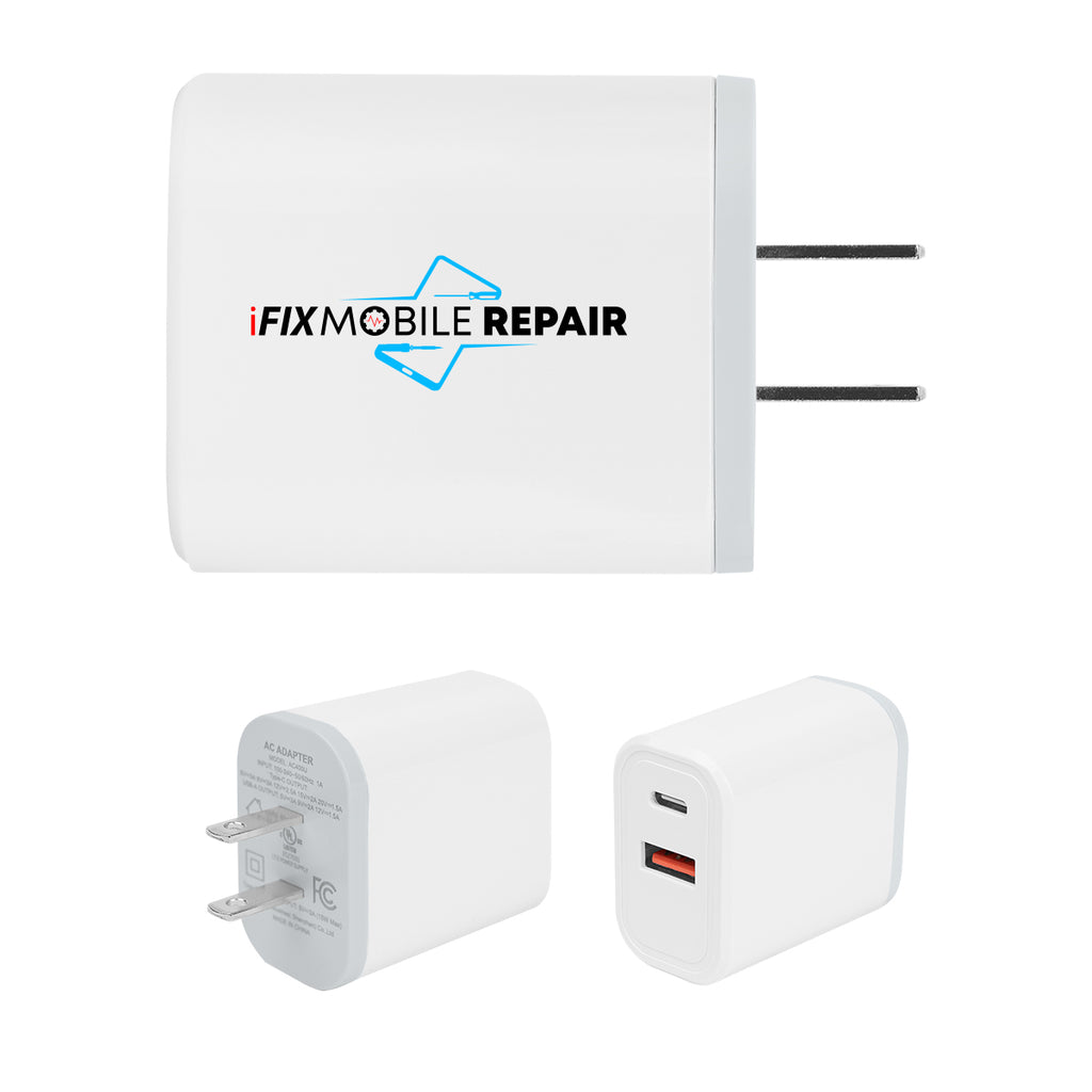Power Delivery Wall Adapter, 30W - White - Full Color