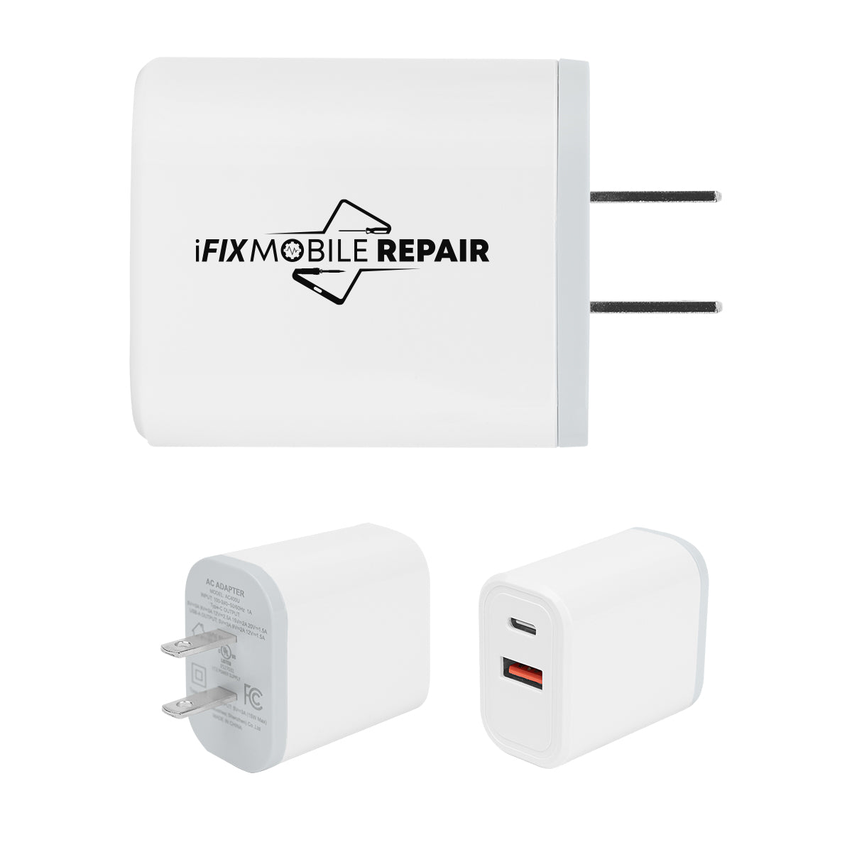 Power Delivery Wall Adapter, 30W - White - Silk Screen