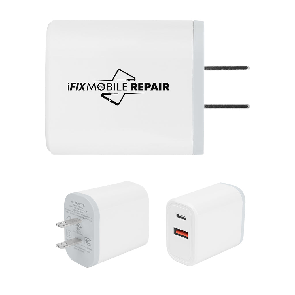 Power Delivery Wall Adapter, 30W - White - Silk Screen