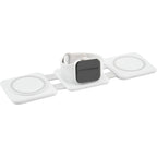 Power Fold 3-in-1 Magnetic Wireless Charger, 15W - White - Right Angle 2